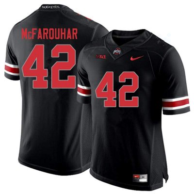 Men's Ohio State Buckeyes #42 Lloyd McFarquhar Blackout Nike NCAA College Football Jersey February UFV2844CB